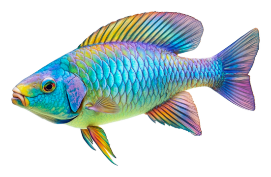 PNG Colorful fish swimming in clear water habitat