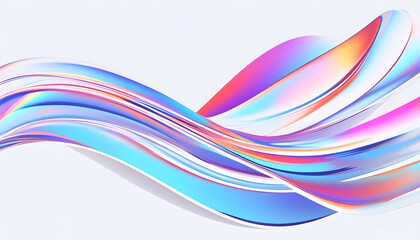 Colorful Abstract Ribbon Shape with Gradient Effect. Modern 3D Design