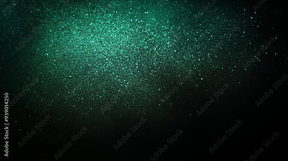 Poster dark green gradient background with a grainy texture featuring an illuminated spot on a black backdr