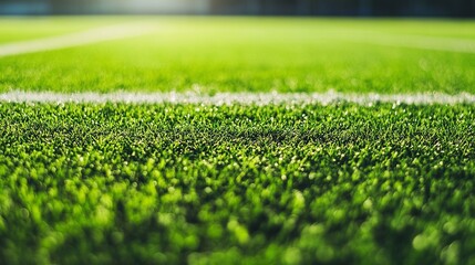 Green grass background, football field. Generative ai