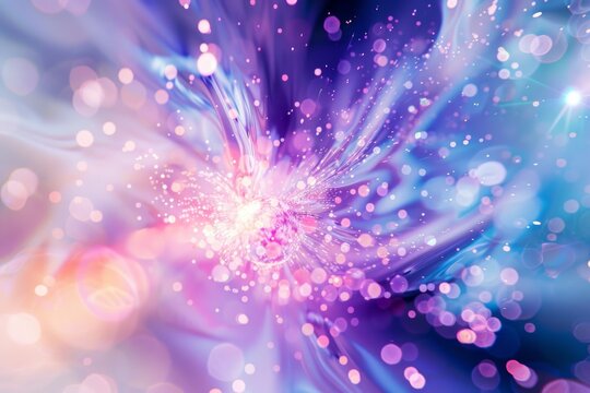 hydrogen particles imploding and bursting with enormous force and generating intense glowing energy output