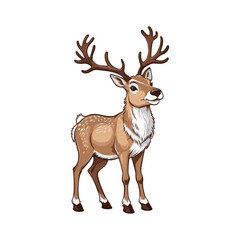 Majestic Standing Deer with Antlers