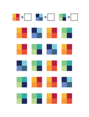 Count How Many Shapes Riddle for Children. Educational materials for a school child