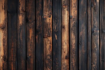 Dark Weathered Wood Plank Texture with Grain