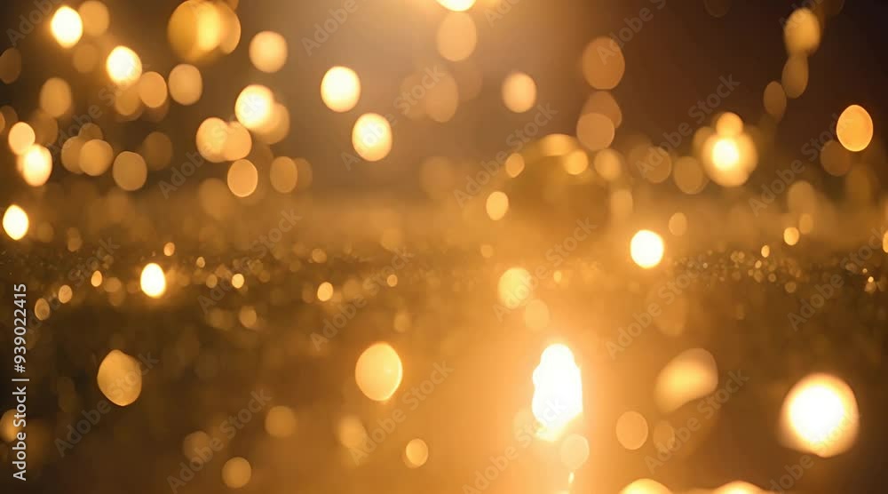 Poster abstract motion background shining gold particles gold glitter background with sparkle shine light c