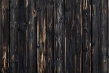 Naklejka premium Dark Wood Plank Background Texture with Natural Grain