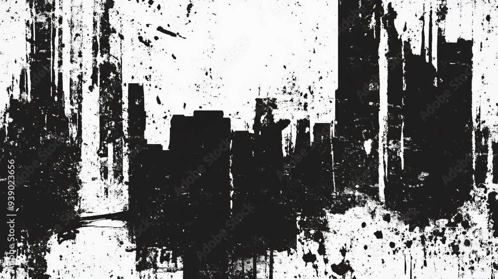 Poster grunge urban background with a dusty overlay and distressed grain texture simply place this vector i