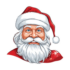 Cheerful Santa Claus with Sparkling Red Outfit