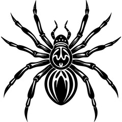 Spider isolated art vector illustration