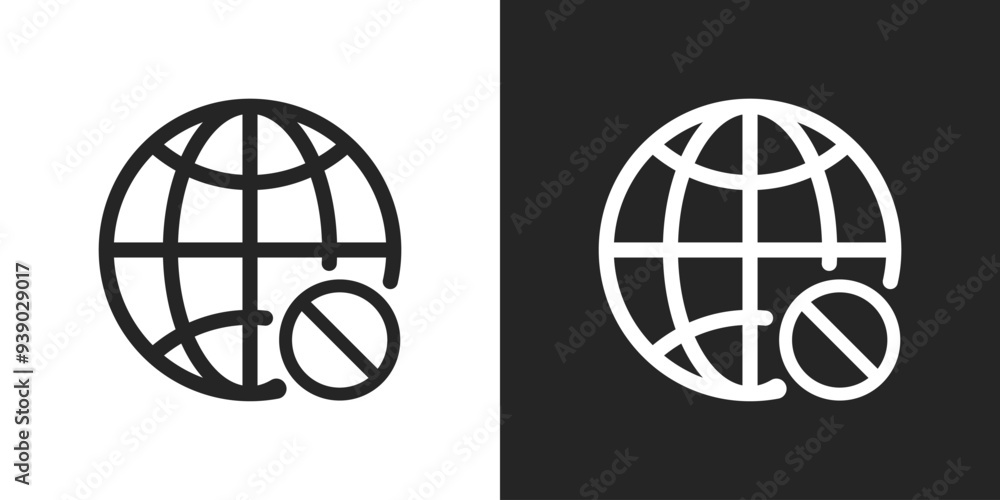 Wall mural offline no internet connection icon vector design