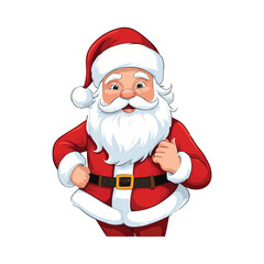 Jolly Santa Claus with Cheerful Smile and Festive Attire
