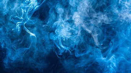 Obraz premium Blue smoke in motion; abstract background