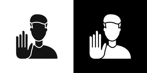 Rejection icon flat line symbol set.