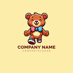 bear logo design, vector logo, illustration