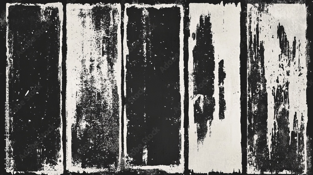 Poster realistic texture overlay mimicking a worn paper effect includes overlay texture stamps with an old 