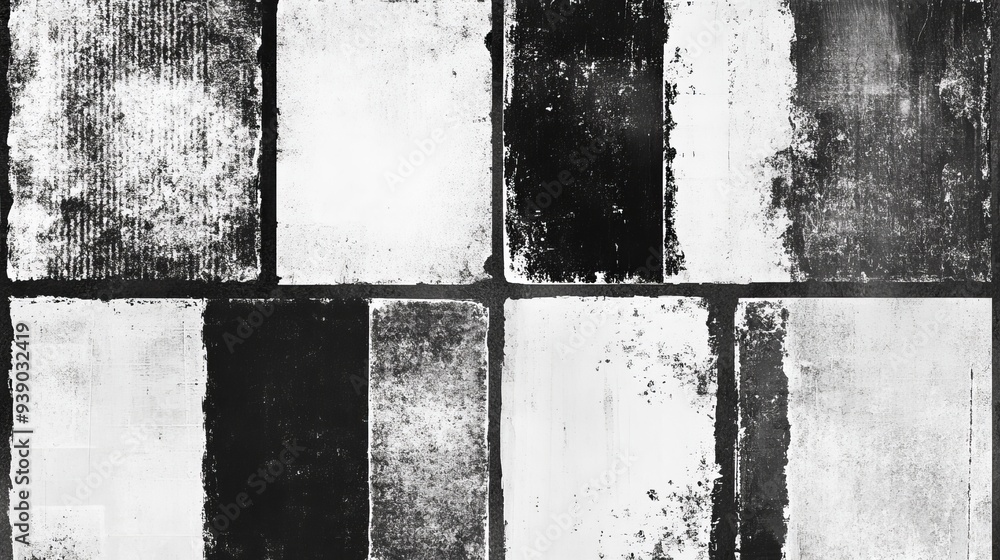Poster realistic texture overlay mimicking a worn paper effect includes overlay texture stamps with an old 