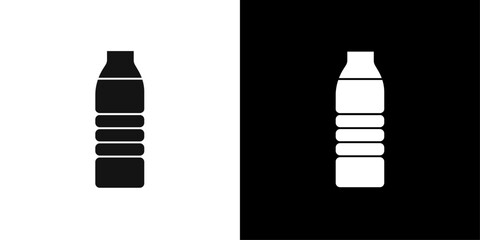 water bottle icon flat line symbol set.