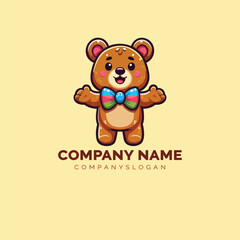 bear logo design, vector logo, illustration