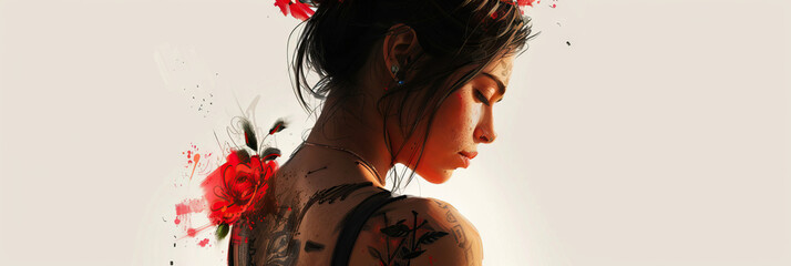 Tattooed Tribute: An individual with a tattoo dedicated to a loved one, highlighting the sentimental value and emotional significance behind their body art.