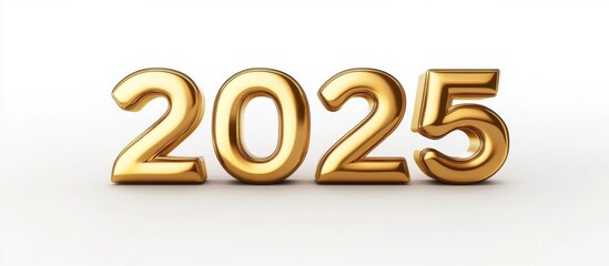 Golden 2025 text New Year's Celebration