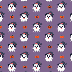 Obraz premium Patterns with Cute Ghosts