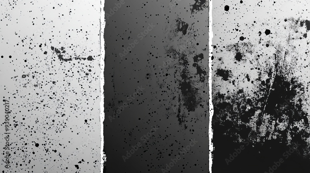 Poster set of grunge urban backgrounds with a dusty overlay and distressed grain texture easily apply these