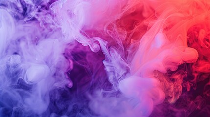 Fototapeta premium Abstract Red and Purple Smoke Art - Vibrant Fluid Swirls - Design for Wall Art, Posters, and Background