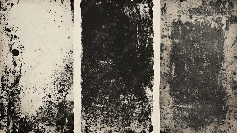 Poster set of grunge urban backgrounds with a dusty overlay and distressed grain texture easily apply these