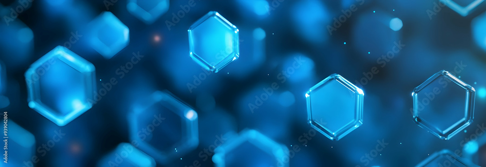 Poster hexagons pattern. geometric abstract background with simple hexagonal elements. medical, technology 