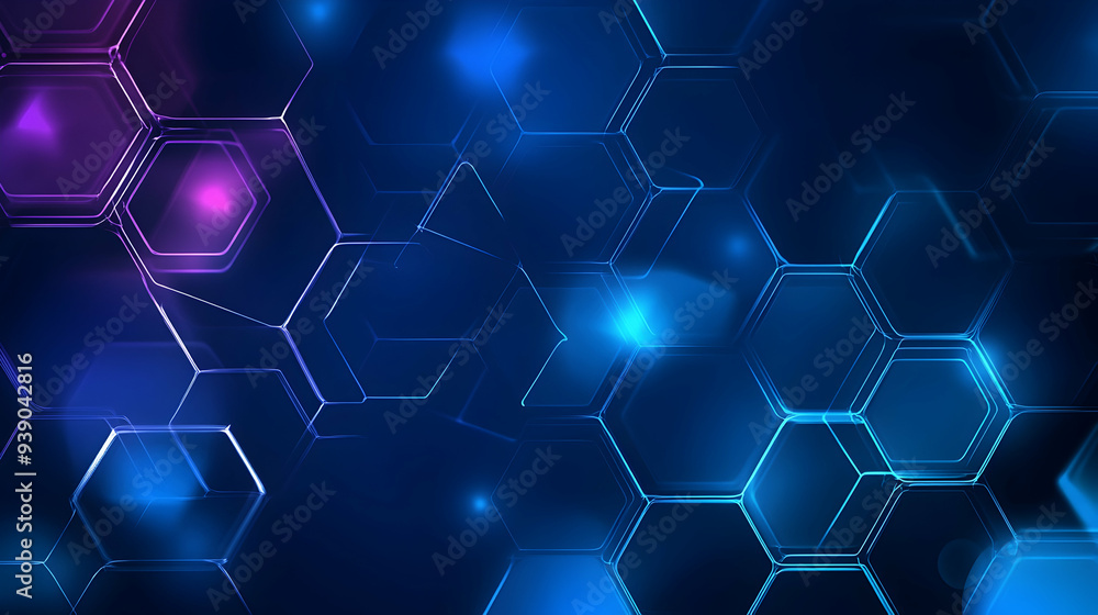 Fototapete hexagons pattern. geometric abstract background with simple hexagonal elements.