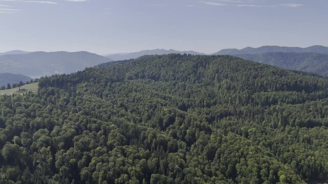 View from the top of the mountain of Bicaz Dam & Lake Izvorul Muntelui ,Neamt, Romania