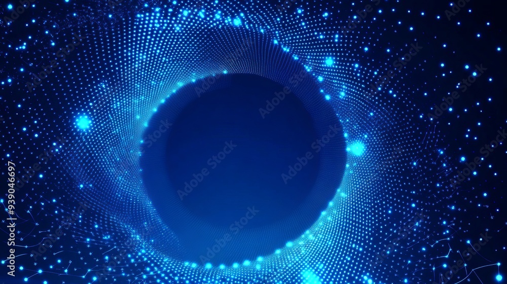 Aufkleber vector abstract blue background with a geometric shapes frame features a circular ornament pattern m