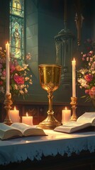 Communion Chalice Church Altar Christianity Religion Spiritual Symbol
