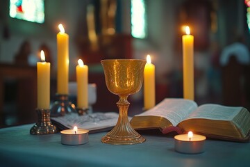 Communion Chalice Church Altar Christianity Religion Spiritual Symbol