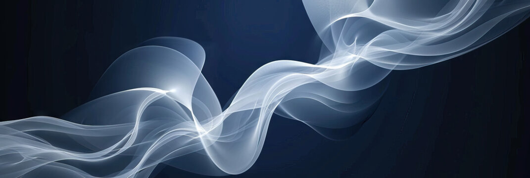 Cool Contrast: A dark blue background with swirling white shapes, intended to stimulate mental agility and focus in cognitive health promotion.