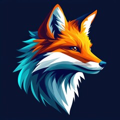 Obraz premium Geometric Fox Illustration