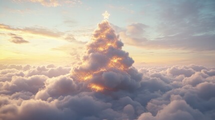 A Christmas Tree Made of Clouds