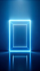 Luxury Minimal Square Design with White Glow on Orange Background