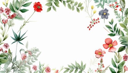 frame with flowers