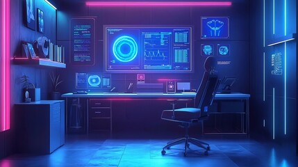 A high-tech consultation room where a plastic surgeon uses a holographic display to explain the results of a recent cosmetic procedure to a patient