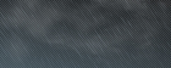 Raindrops on transparent background. Storm with rain and white cloud isolated on transparent background. Downpour, hail rainy weather. Rain and snow, rain and hail png.