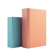 3d Stack of Closed Books on Isolated transparent background png. generated with AI