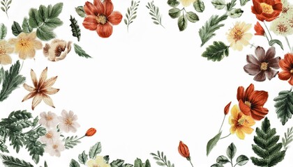 Fototapeta premium seamless pattern with flowers