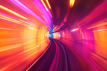 Abstract digital background depicting a train in motion, highlighting the speed and dynamic energy of modern transportation