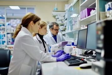 Clinical setting with patients and doctors.