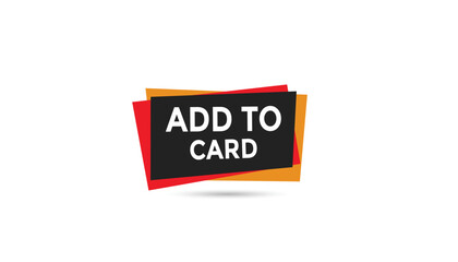 Add to card  button web banner templates. Vector Illustration 
