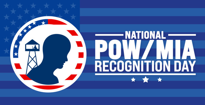National POW MIA Recognition Day background or banner design template. Holiday concept. Template for background, banner, card, poster, placard, design template with unique shapes with standard color.
