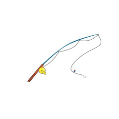 rod and reel icon simple