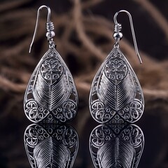 Silver earrings