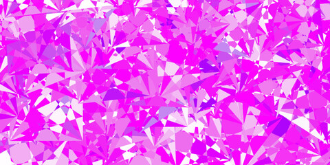Fototapeta premium Light Purple vector background with triangles.